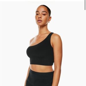Babaton one shoulder cropped sculpt knit top - Size M